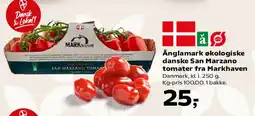 SuperBrugsen Änglamark økologiske danske San Marzano tomater fra Markhaven tilbud