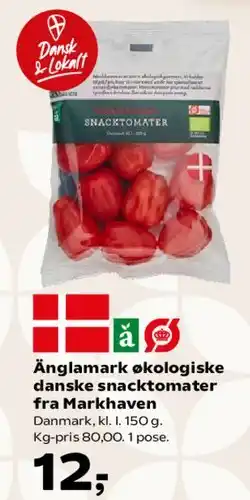 SuperBrugsen Änglamark økologiske danske snacktomater fra Markhaven tilbud