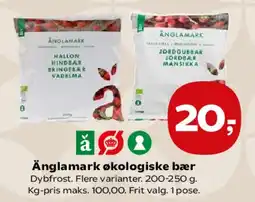 SuperBrugsen Änglamark økologiske bær tilbud