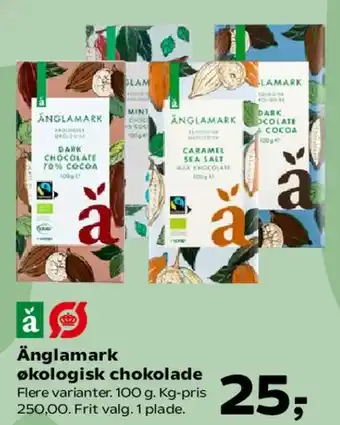 SuperBrugsen Änglamark økologisk chokolade tilbud