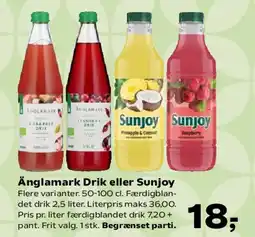 SuperBrugsen Ånglamark Drik eller Sunjoy tilbud