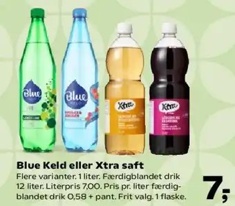 SuperBrugsen Blue Keld eller Xtra saft tilbud