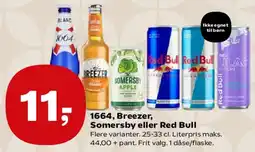 SuperBrugsen 1664, Breezer, Somersby eller Red Bull tilbud