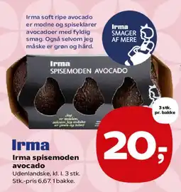 Kvickly Irma spisemoden avocado tilbud