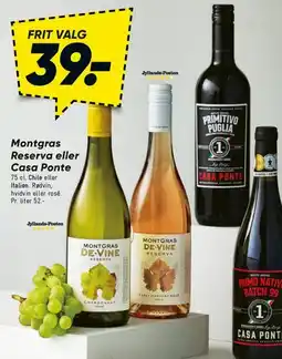 Bilka Montgras Reserva eller Casa Ponte tilbud