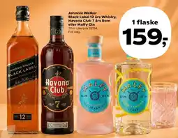 SuperBrugsen Johnnie Walker Black Label 12 års Whisky, Havana Club 7 års Rom eller Malfy Gin tilbud