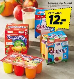 Bilka Danonino / Actimel udvalg tilbud