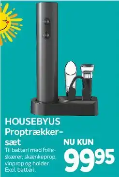 Din Isenkræmmer HOUSEBYUS Proptrækker-sæt tilbud