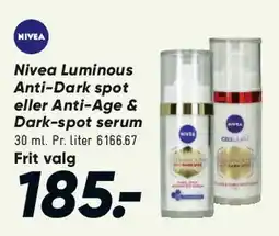 Bilka Nivea Luminous / Anti-Dark Spot serum tilbud