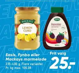 Bilka Eosis, Fynbo eller Mackays marmelade tilbud