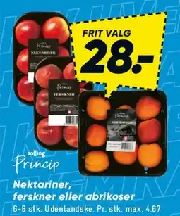 Bilka Nektariner / ferske eller abrikoser tilbud