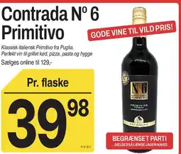 ABC Lavpris Contrada N°6 Primitivo tilbud