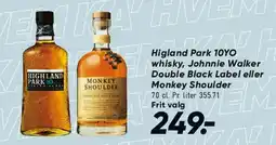 Bilka Highland Park 10YO / Johnnie Walker Double Black / Monkey Shoulder tilbud