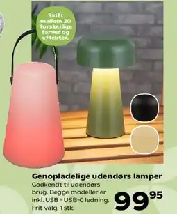 Kvickly Genopladelige udendørs lamper tilbud