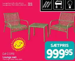 Din Isenkræmmer Lounge seat (1 table & 2 chairs) tilbud