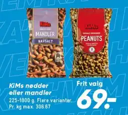 Bilka KMs nødder eller mandler tilbud