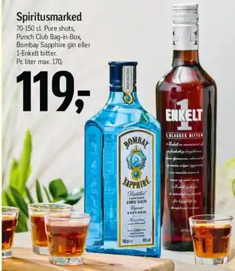 Spiritusmarked (Bombay Sapphire m.fl.)
