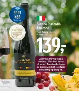Føtex Silvano Piacentini Amarone tilbud