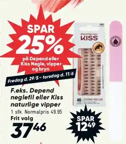 Bilka Depend neglefil eller Kiss naturlige vipper tilbud