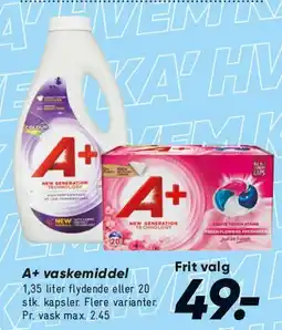 Bilka A+ vaskemiddel / vaskekapsler tilbud