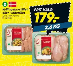 Bilka Kyllingebrystfilet eller -inderfilet tilbud