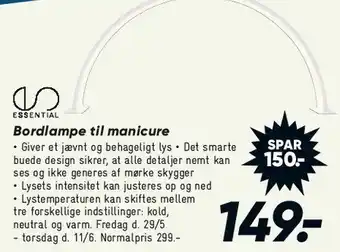 Bilka Bordlampe til manicure tilbud