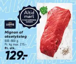 Bilka Mignon af okse (oksetyksteg) tilbud