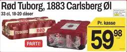 ABC Lavpris Rød Tuborg, 1883 Carlsberg Øl tilbud