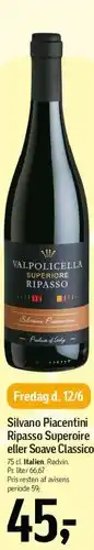 Føtex Silvano Piacentini Ripasso Superiore tilbud