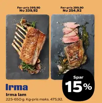 Kvickly Irma lam tilbud