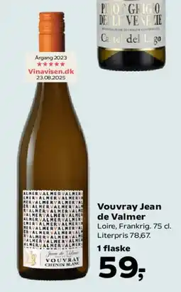 Kvickly Vouvray Jean de Valmer tilbud