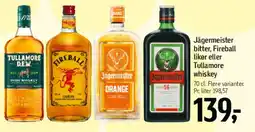 Føtex Jägermeister, Fireball eller Tullamore tilbud