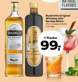 Kvickly Bushmills Original Whiskey eller Nordsø Bitter tilbud