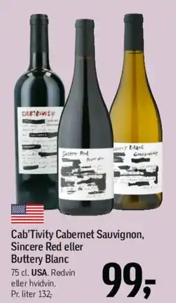 Føtex CabTivity – Cabernet Sauvignon / Sincere Red / Buttery Blanc tilbud