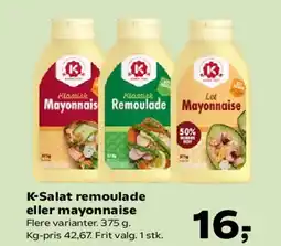 Kvickly K-Salat remoulade eller mayonnaise tilbud