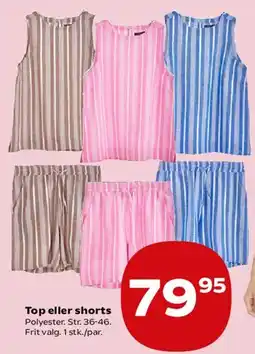 Kvickly Top eller shorts tilbud