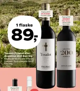 Kvickly Tosalet Priorat eller Aventino 200 Barrels tilbud