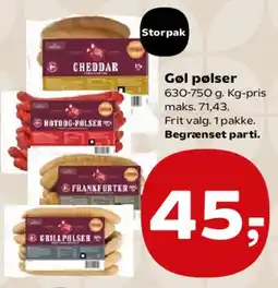 Kvickly Pølser (stor pakke) tilbud