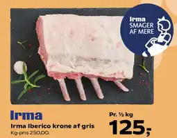 Kvickly Irma Iberico krone af gris tilbud