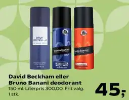 Kvickly David Beckham eller Bruno Banani deodorant tilbud