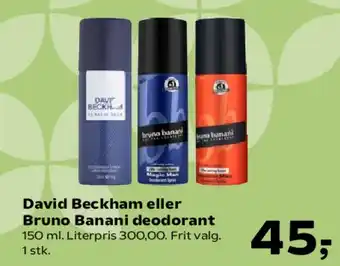 Kvickly David Beckham eller Bruno Banani deodorant tilbud