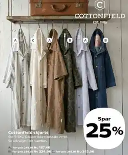 Kvickly Cottonfield skjorte tilbud