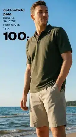 Kvickly Cottonfield polo tilbud