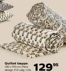 Kvickly Quiltet tæppe tilbud