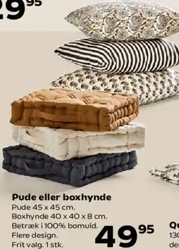 Kvickly Pude eller boxhynde tilbud