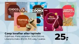 Kvickly Coop isvafler eller ispinde tilbud