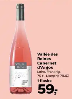Kvickly Vallée des Reines Cabernet d'Anjou tilbud