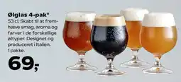 Kvickly Ølglas 4-pak tilbud
