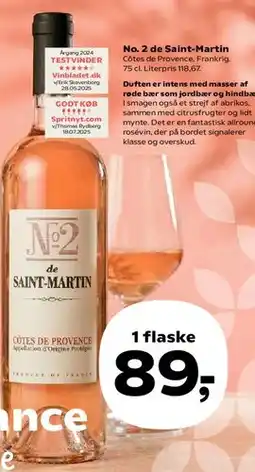 Kvickly No. 2 de Saint-Martin (rosé) tilbud