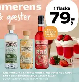 Kvickly Koskenkorva Climate Vodka / Aalborg Rød Grød Shot / Koskenkorva Cream Likør tilbud